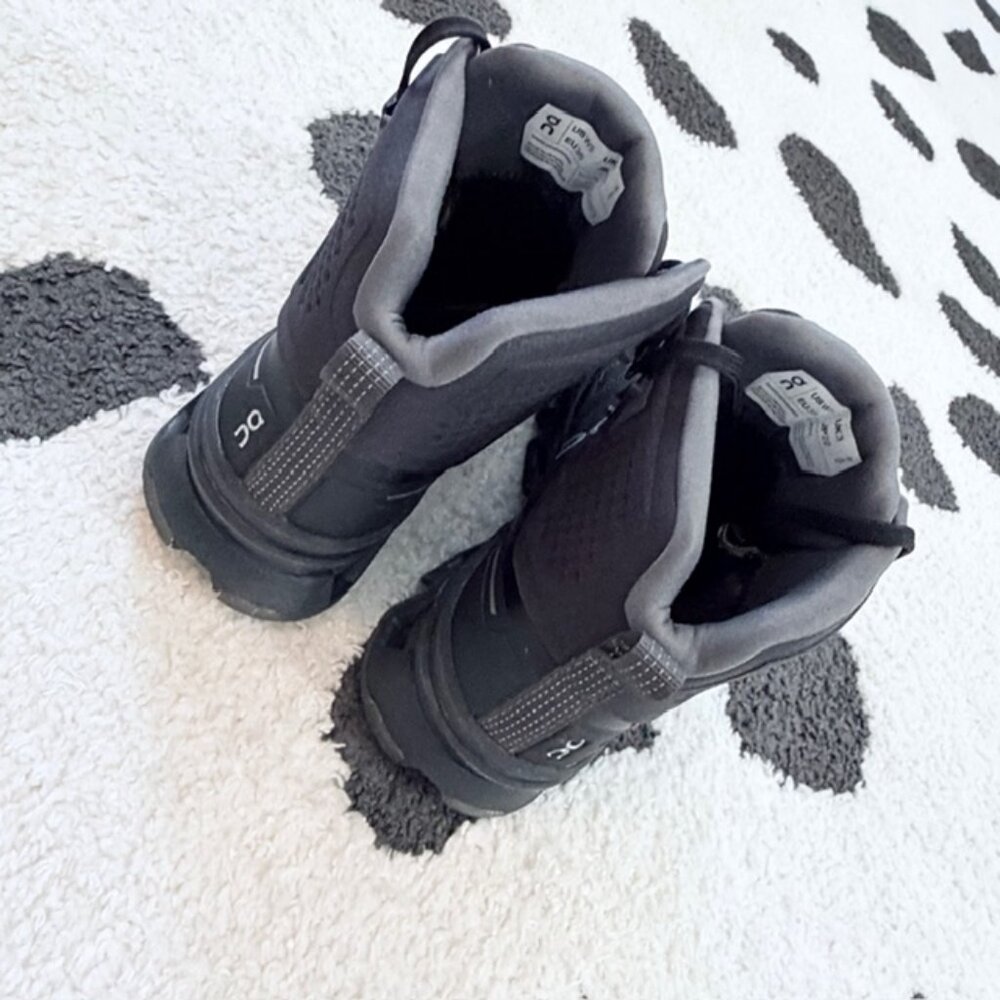 On Cloudrock 2 $220 Womens US Size 5 Black Waterproof All Terrain Hiking Boots - Picture 12 of 15